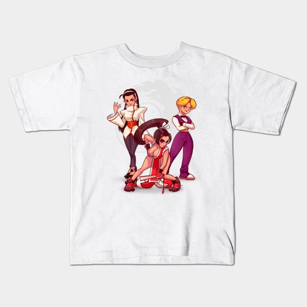 The Queen of Fighters Kids T-Shirt by BrunoMota